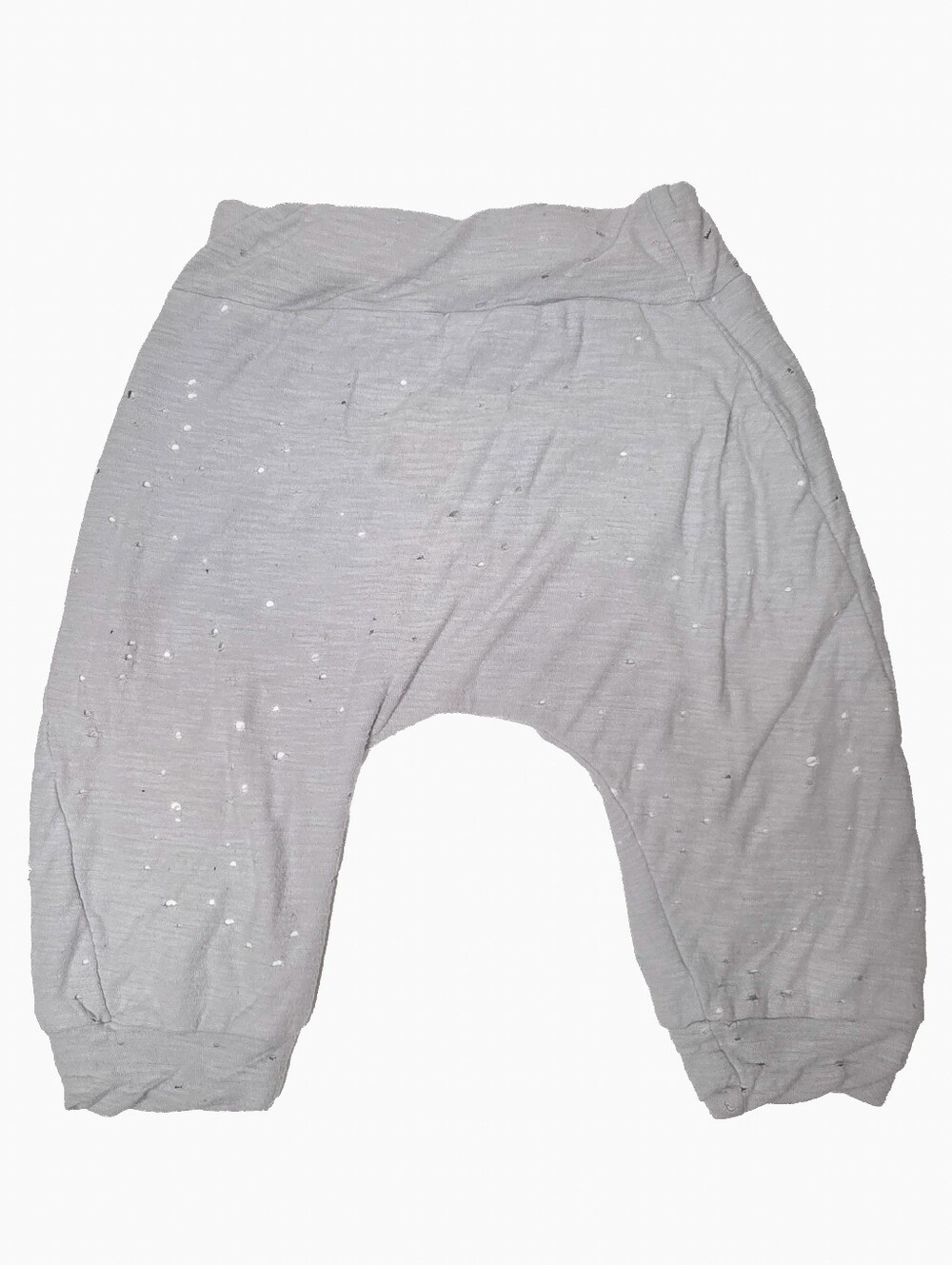 Trendy Bubs Light Gray Distressed Baby Harem Pants Jogger Sweatpants 18m - 24m